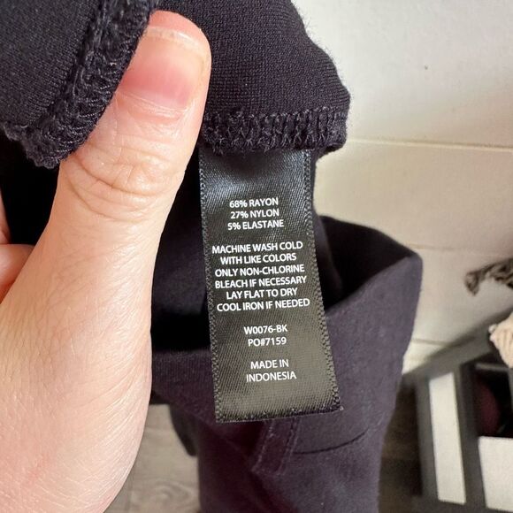 Betabrand Women’s Large Black Dress Pant Yoga Pants Straight Fit - Picture 5 of 6